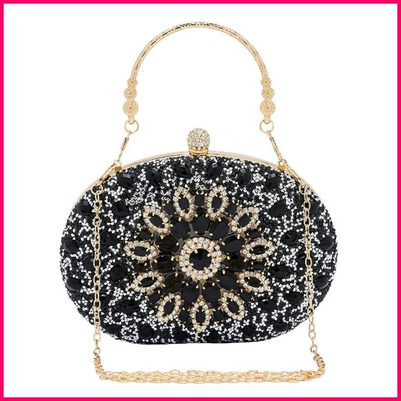 Sparkling Rhinestone Evening Clutch Elegant Formal Party Wedding Cocktail